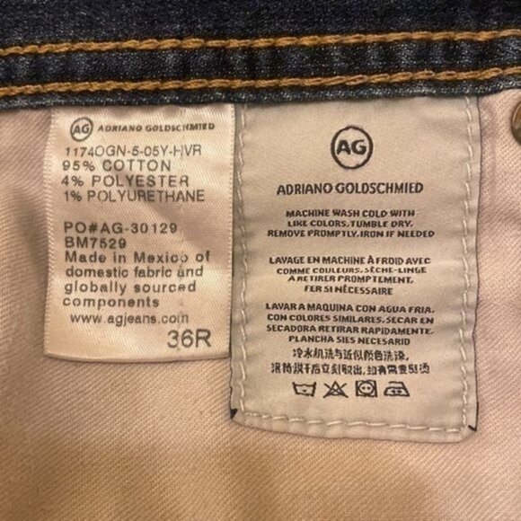 AG Adriano Goldschmied The Graduate Tailored Leg Jeans Denim Mid Rise Mens 33x34 - Picture 8 of 16